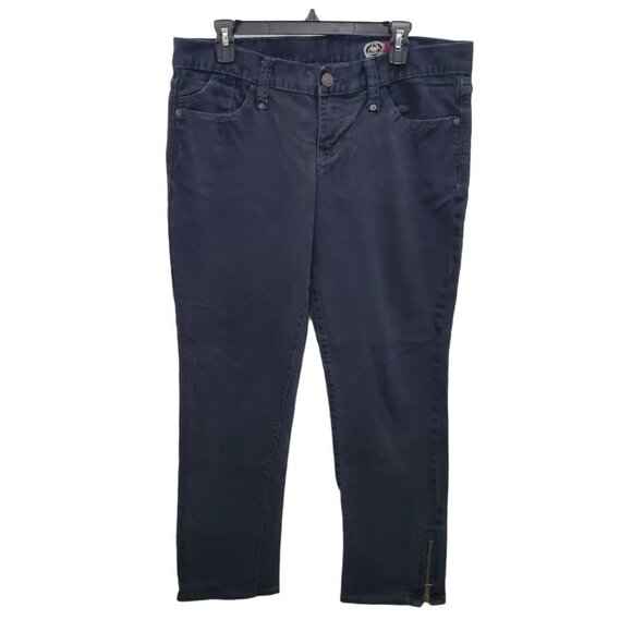 GAP 1969 Limited Edition Woman's Black Ankle Zip Straight Leg‎ Jeans Plus Sz 14R - Picture 1 of 5